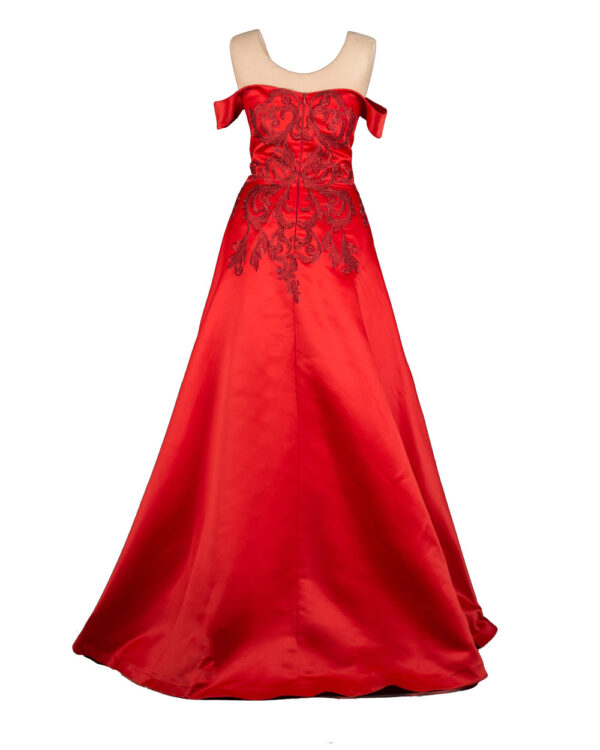 Red-Embroidered-Soiree-Dress-full-view